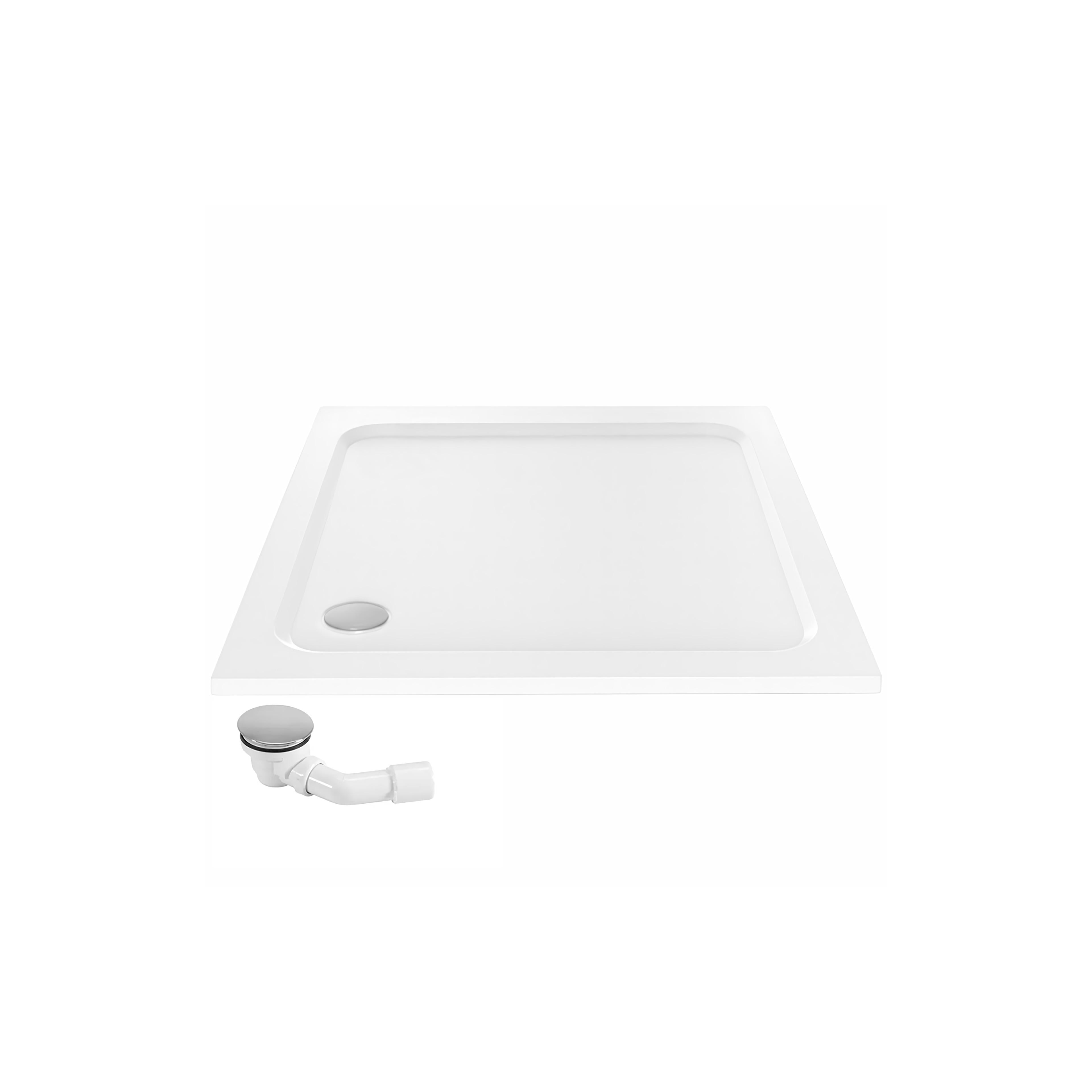 Acryl Duschwanne Rea Belmond White 80x80 Chrome