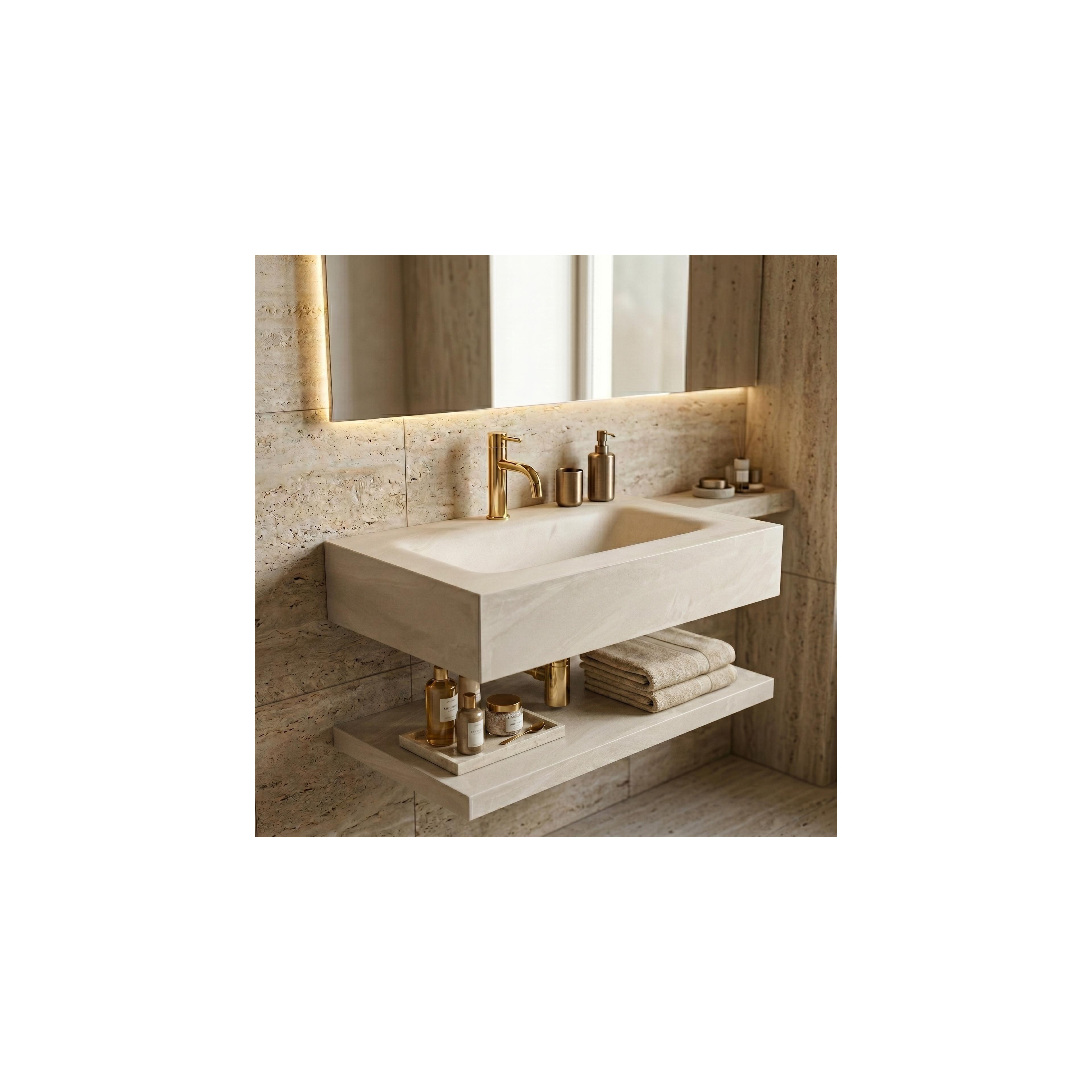 Wandwaschbecken REA Apollo Gran Cloud Sky 80