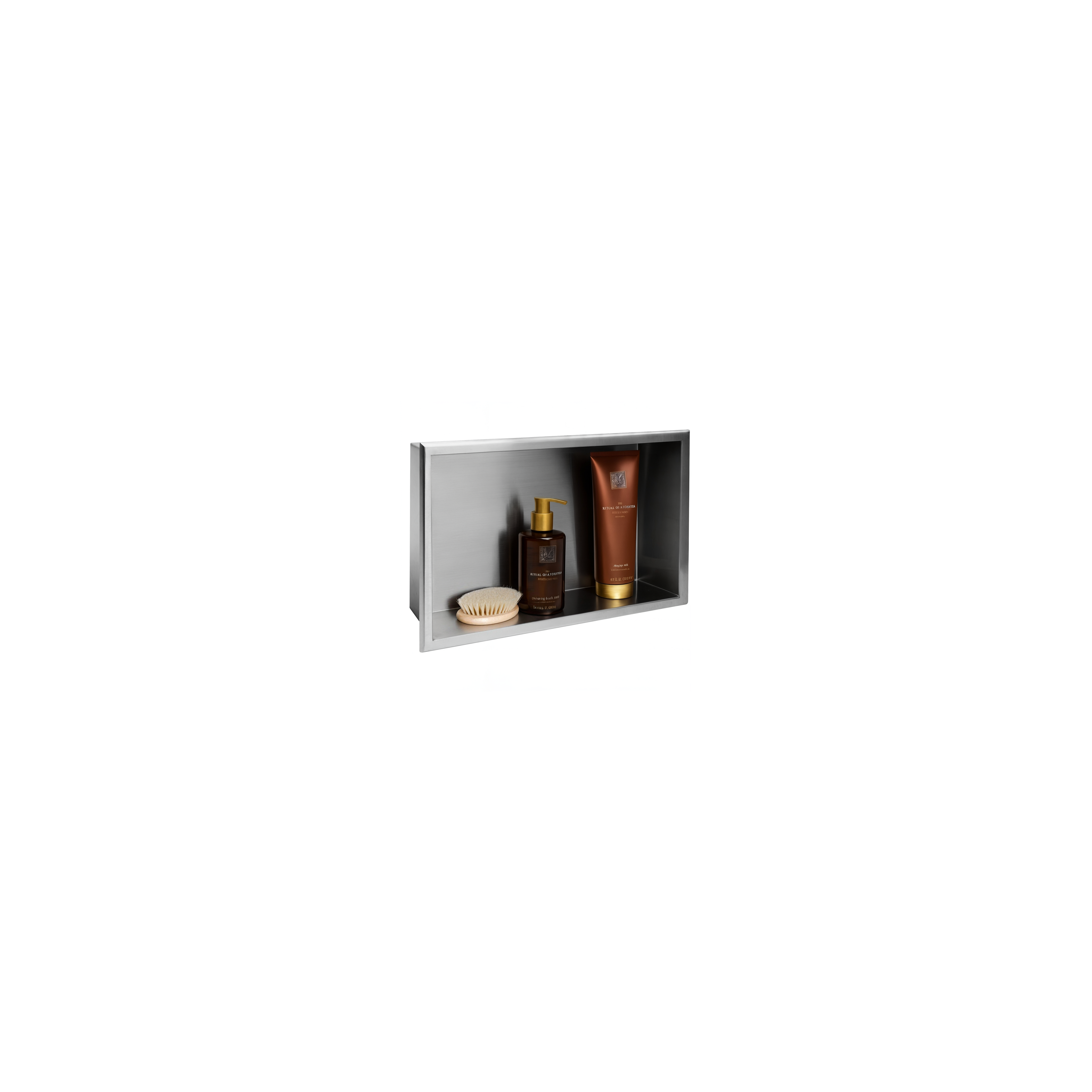 NISCHENREGAL BADEZIMMER 30x45 stahl gebürstet