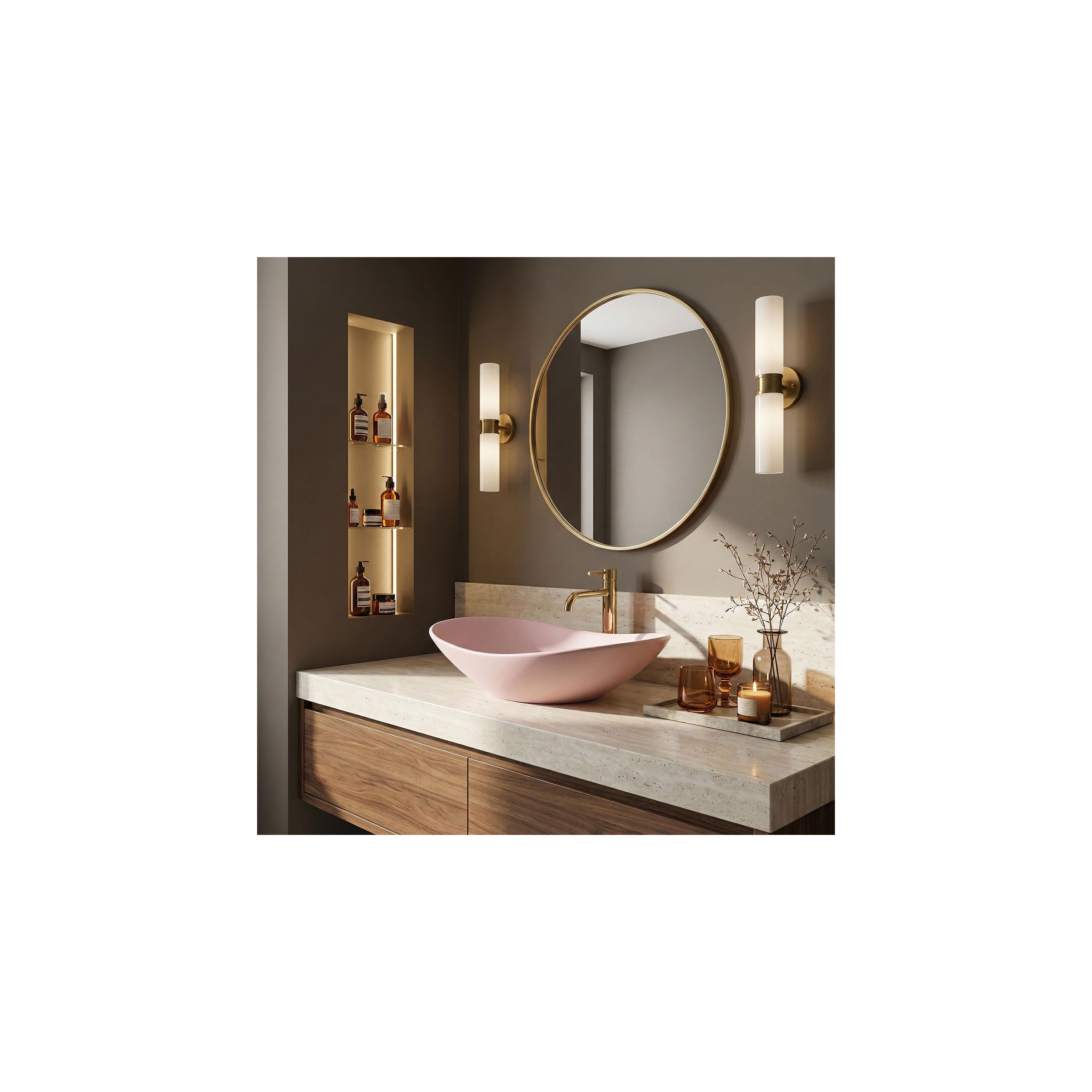 Aufsatzwaschbecken Rea Royal Powder Pink Matt
