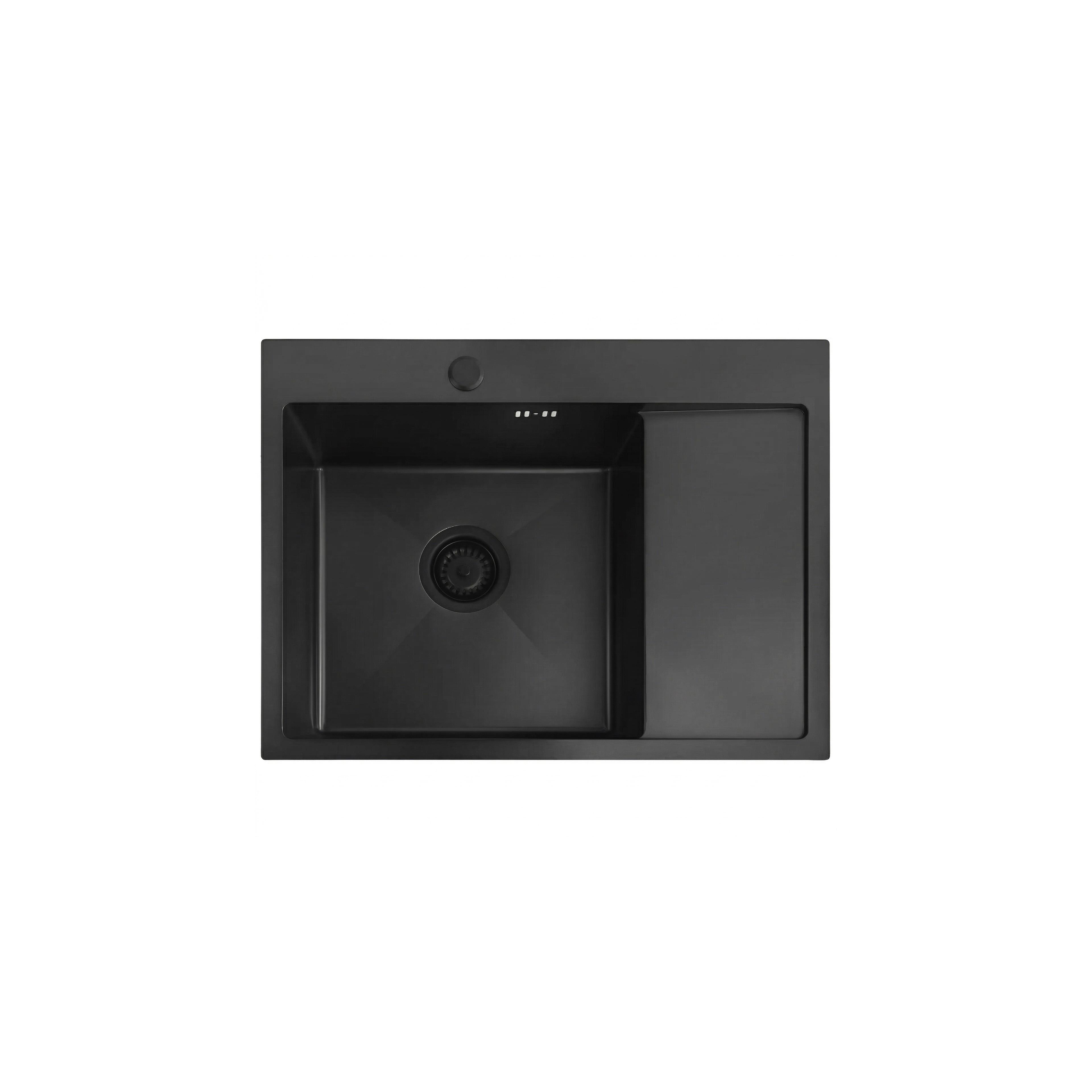 Jekleno pomivalno korito Fin Black