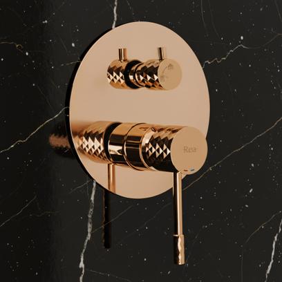Shower system Rea Lungo Diamond Copper + BOX