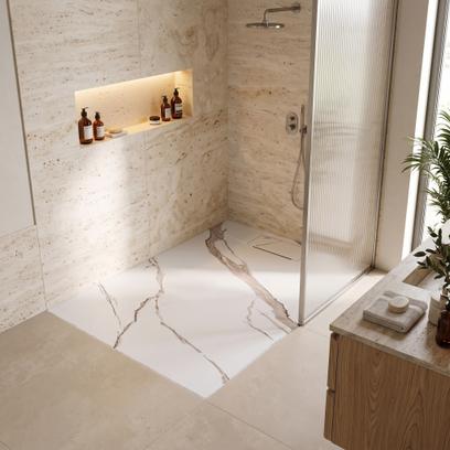 Brodzik prysznicowy Bazalt CARRARA WHITE 90x120