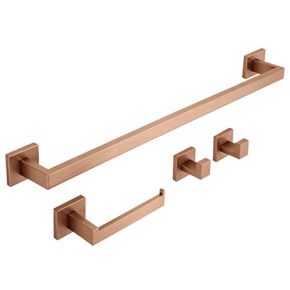 Ensemble d’accessoires de salle de bain Rio Brush Copper 4 pièces