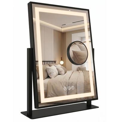 LED Spiegel LUMI Black 30x40cm