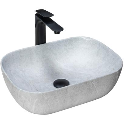 Umywalka nablatowa Rea Livia Grey Mat