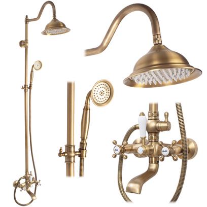 Shower set REA BERGAMO antique bronze