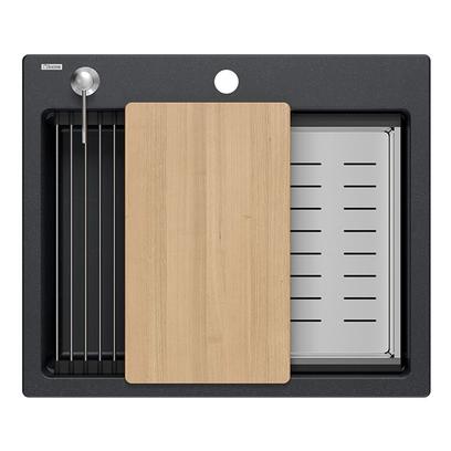 granitni sudoper KURT 110 WORKSTATION Black Dotted