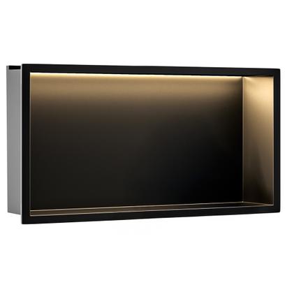 Вграден рафт за баня  LED 30x60 black