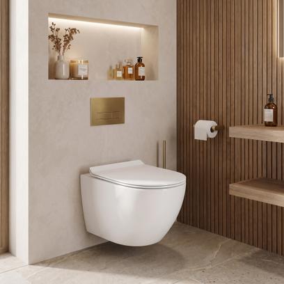 Závesná WC misa CARLO Flat Mini - biela