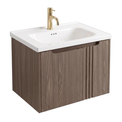 Kúpeľňová skrinka s umývadlom Rea DB86-60L-1 Dark 60cm