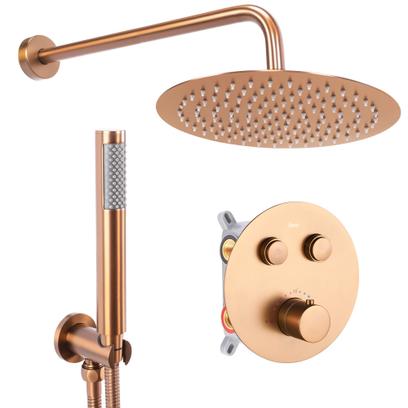 Built-in shower set Rea LUNGO COPPER BRUSH BOX