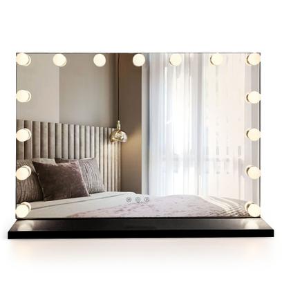 LED Spiegel HOLLYWOOD Black 80x60
