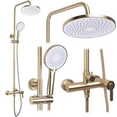 Shower set Rea Ontario Brush Gold