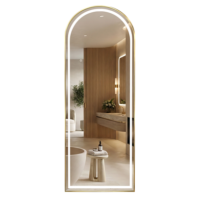 LED wandspiegel Orbit 50x160cm Brush Gold