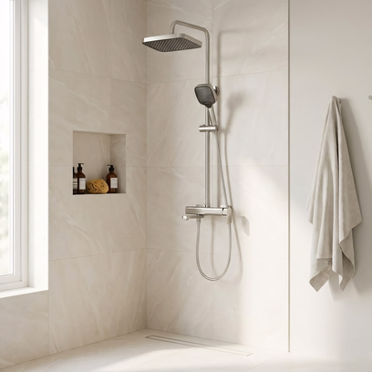 Shower set Rea Arlo Brush Nickle