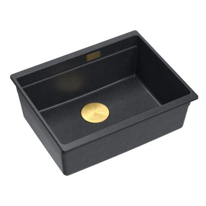 гранитна мивка Logan 100 Black Metallic
