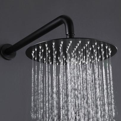 Rainfall shower head Rea Black Matt 25cm