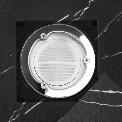 Duschtasse Magnum CARRARA BLACK 90x90