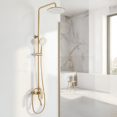 Shower set REA DROP Brush Gold
