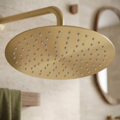 Кръгла душ глава REA JS-P014BG 30cm Brush Gold