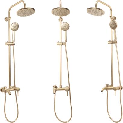 Shower set Rea Luis Gold Brush