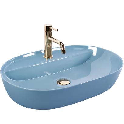 Umywalka REA Aura 61 L.Blue Shiny