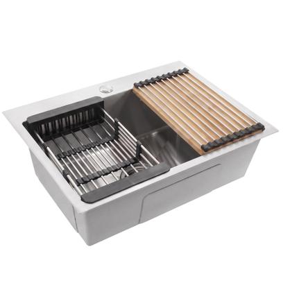 Стоманена мивка с комплект аксесоари 3 бр. REA Liam Brush Nickel