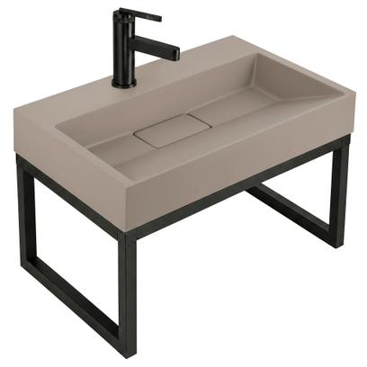 Konglomerāta izlietne Rea GOYA 50CM Taupe + rāmis