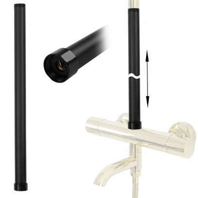 Extension for a bathtub and shower set BLACK 50cm