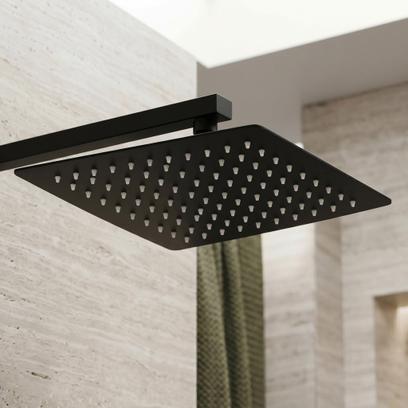 Square rain shower head REA JS-P015B 25cm Black