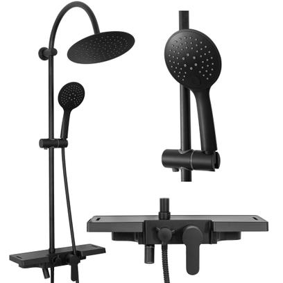 Shower system Rea Vigo Black