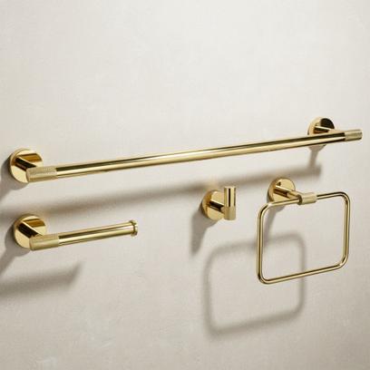 Ensemble d’accessoires de salle de bain GRID Gold 4 pièces