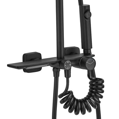Shower set REA HELIX Black