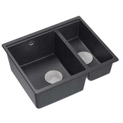 гранитна мивка Logan 150 Black Metallic