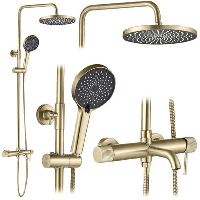Shower set Rea Lungo Stripe Brush Gold