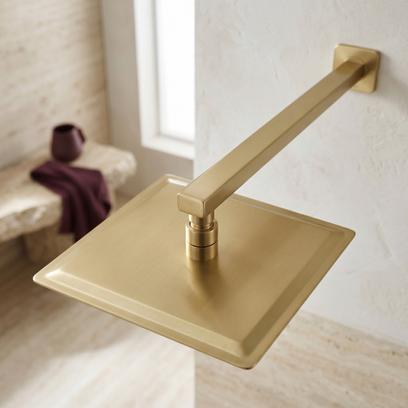 Рамо за душ квадратно REA JS-9022BG 40cm Brush Gold