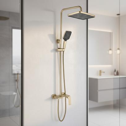 Shower set PREMIUM REA JOE Brush Gold
