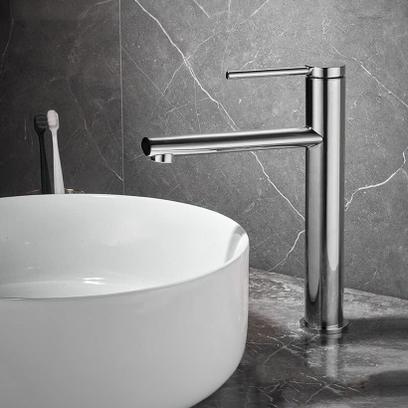 Baterie pentru lavoar REA OVAL CHROM high