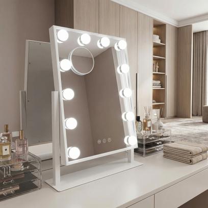 LED Spiegel HOLLYWOOD White 30x40