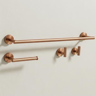 Ensemble d’accessoires de salle de bain Ari Brush Copper 4 pièces