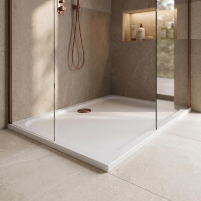 Douchebak Rea Belmond White 90x120 Brush Copper