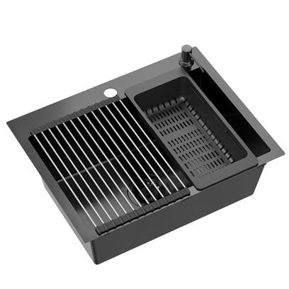 Edelstahlspüle LUKE 110 WORKSTATION Black