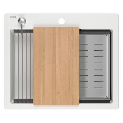 Granitspülbecken KURT 110 WORKSTATION White