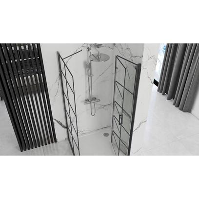Καμπίνα ντους Rea Molière Black 110x80