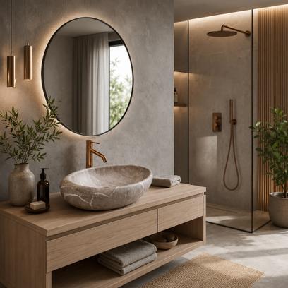 Countertop Basin Rea Roxy B Stone NATURE