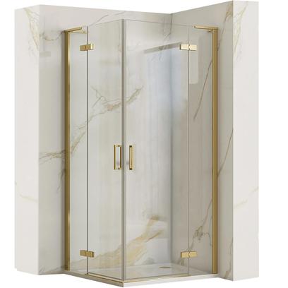 Διπλή καμπίνα ντους REA Hugo 80x90 Brushed Gold