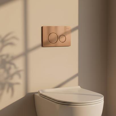 Podomietkový WC systém K011A-Q + tlačidlá I Brush Copper