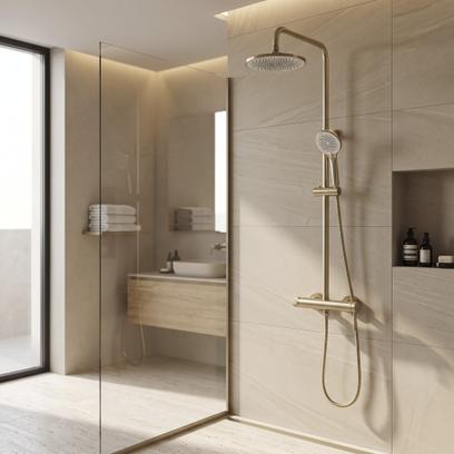 Shower set Rea Foss Clif Brush Gold