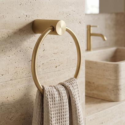 Закачалка за баня Ring 64106 SOLO Brush Gold